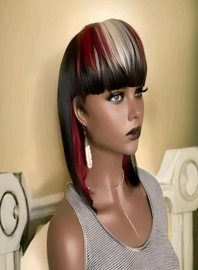 FCHW-wig FCHW Short Straight Bob Wig Pixie Cut Wig With Bangs Non Lace front Cheap Wig Layered Pixie Cut Bob Wig - Image 4